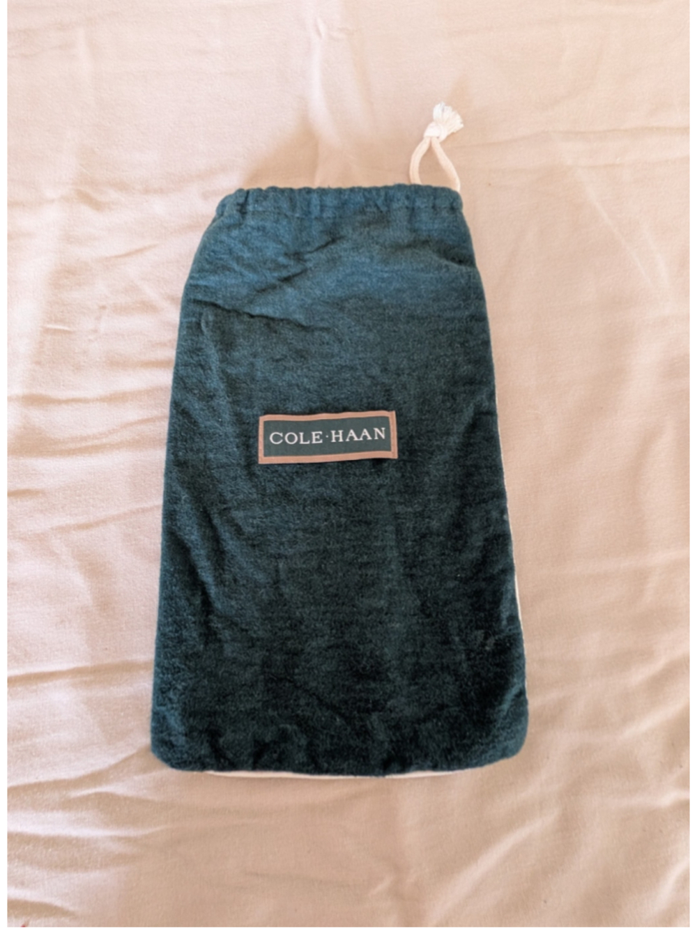 Cole Haan Dust Bag Drawstring Storage Shoe Bag Travel Pouch Velour